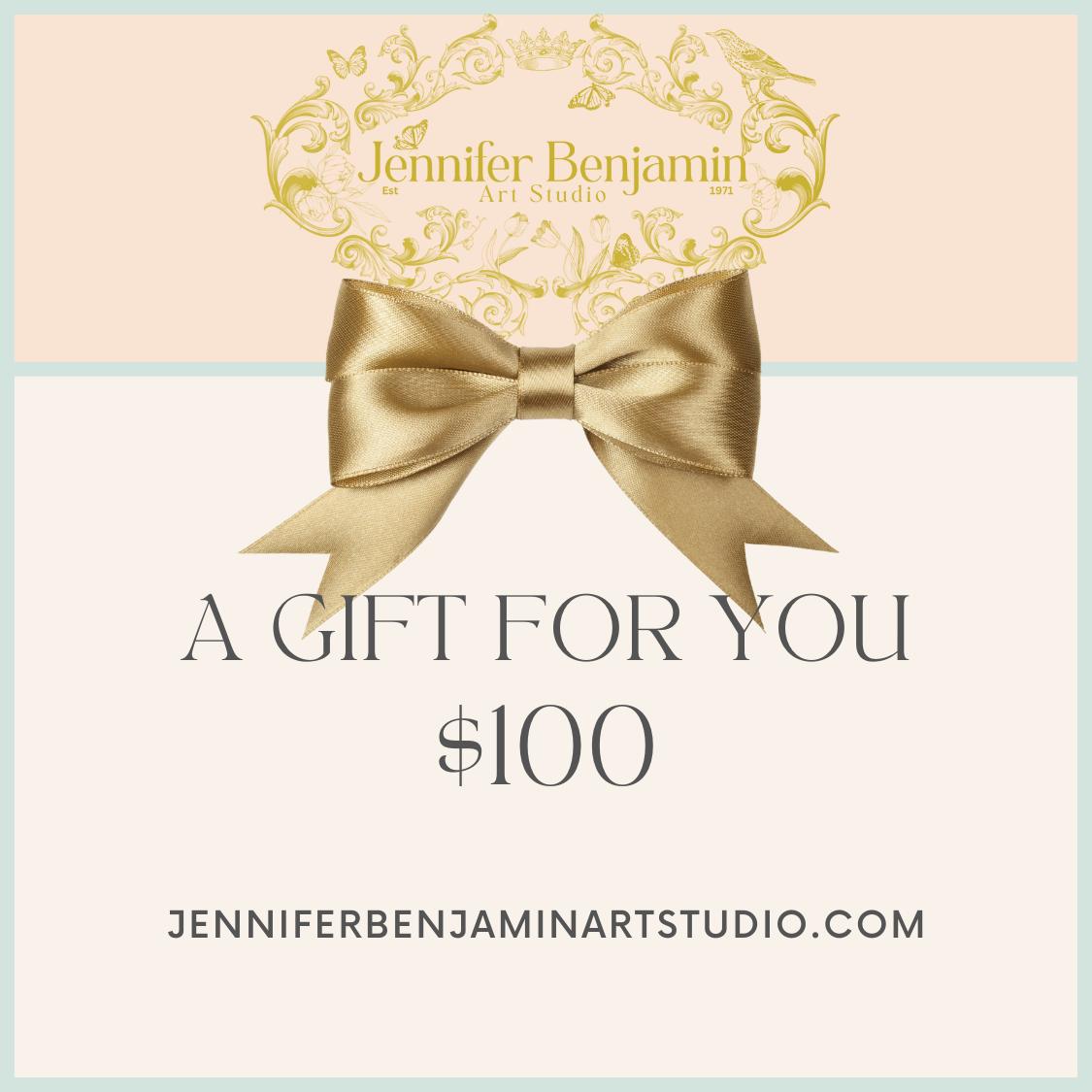 Jennifer Benjamin Art Studio Gift Card