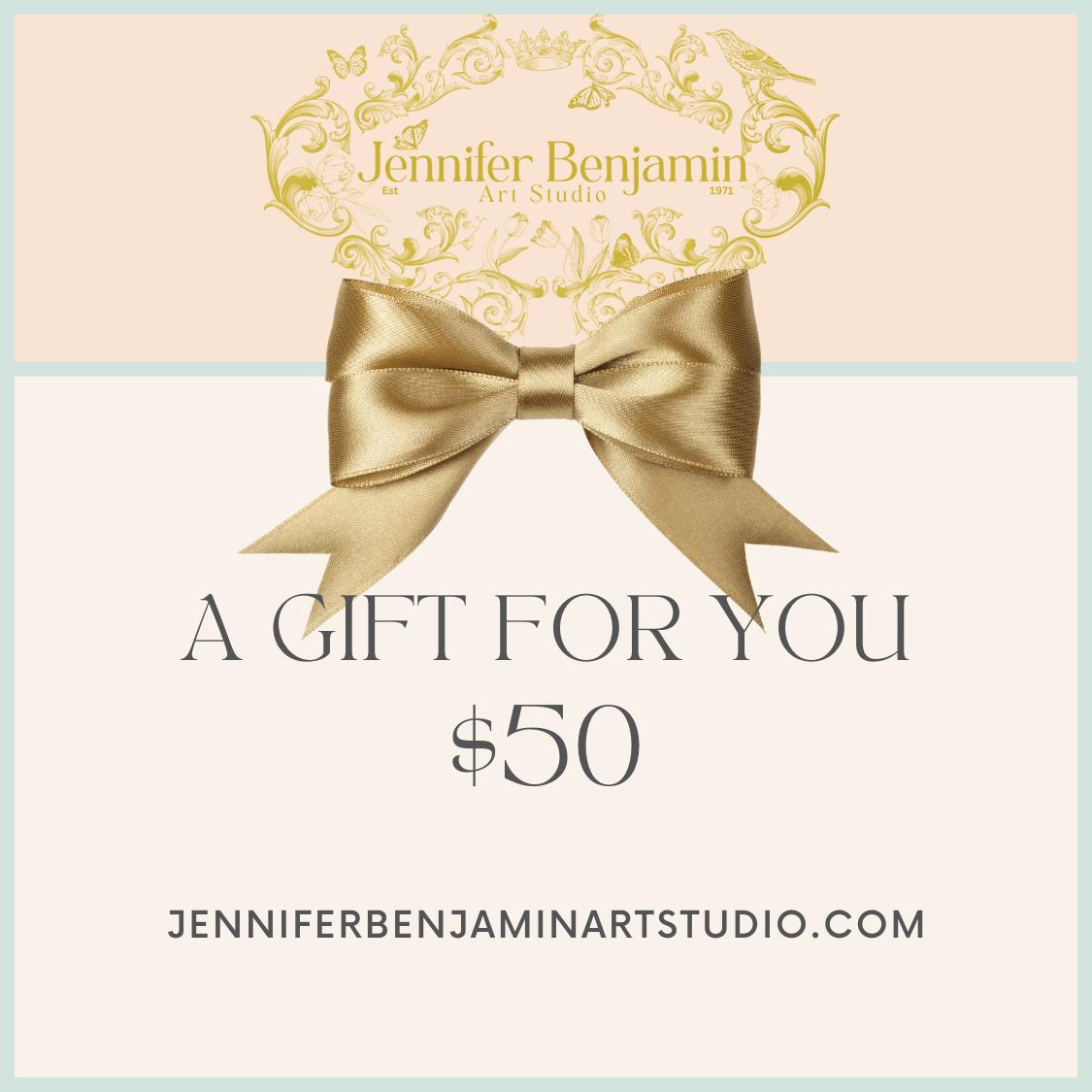 Jennifer Benjamin Art Studio Gift Card
