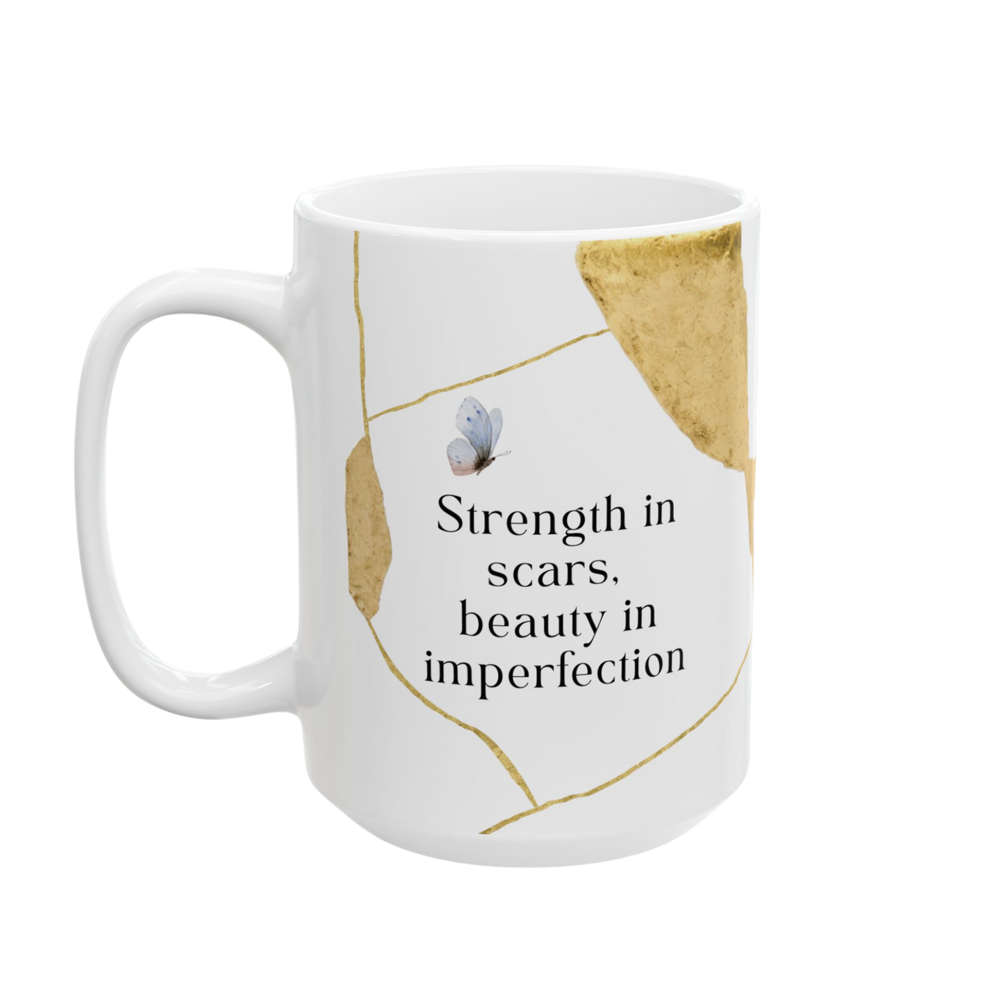 "Strength in Scars..."  Kintsugi Frida Mug