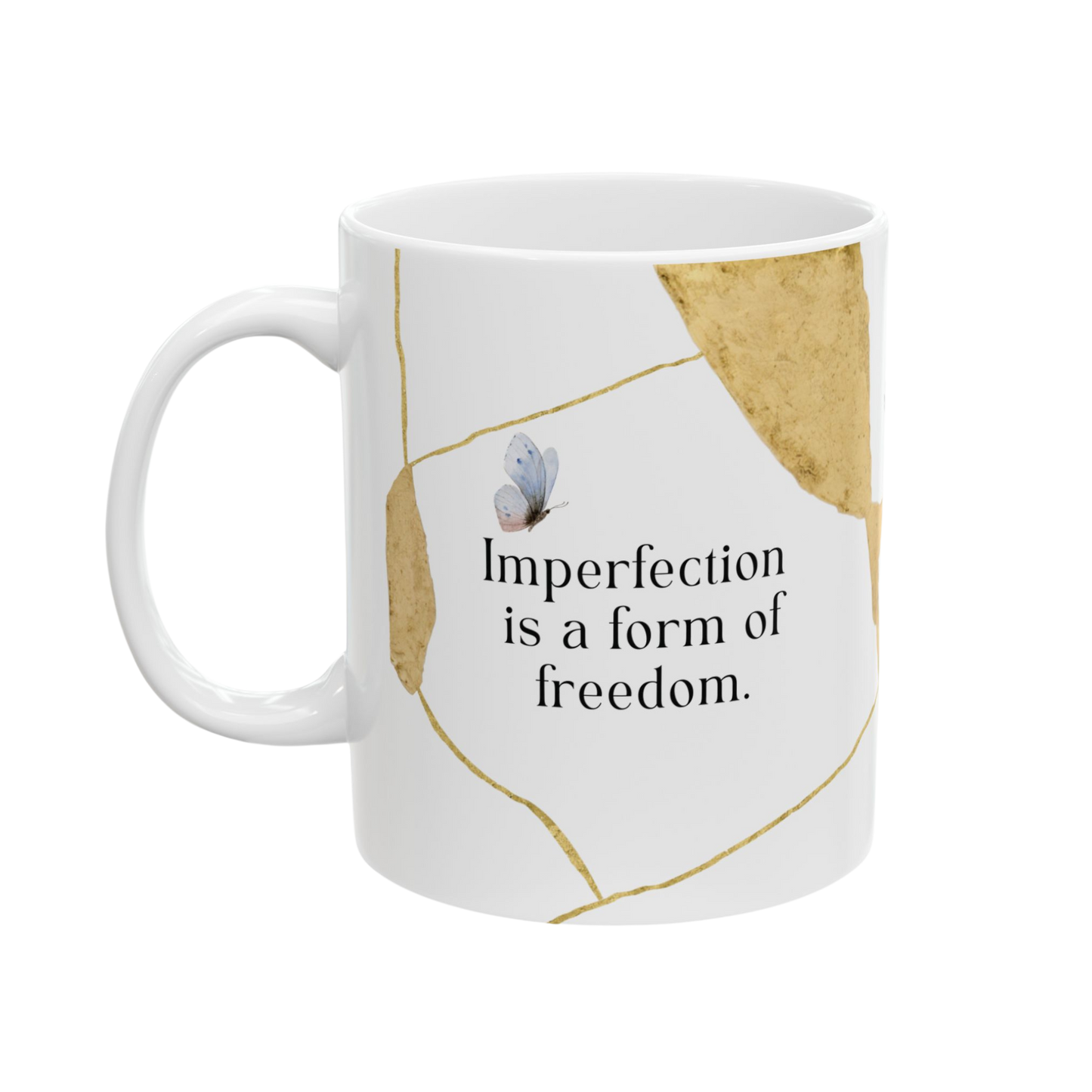 "Imperfection is a Form of Freedom." Kintsugi Frida Mug