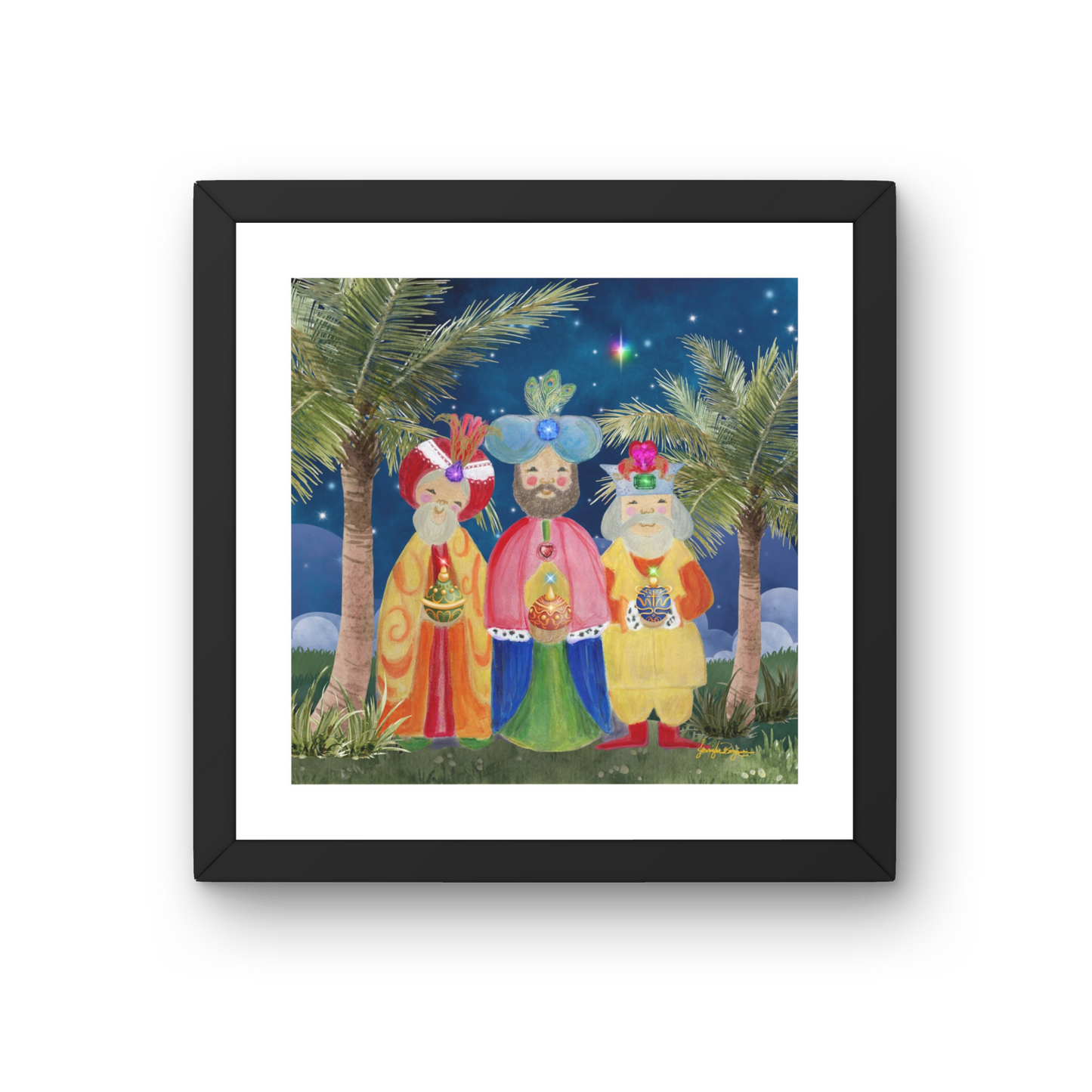 Los Reyes En El Campo Fine Art Paper Print