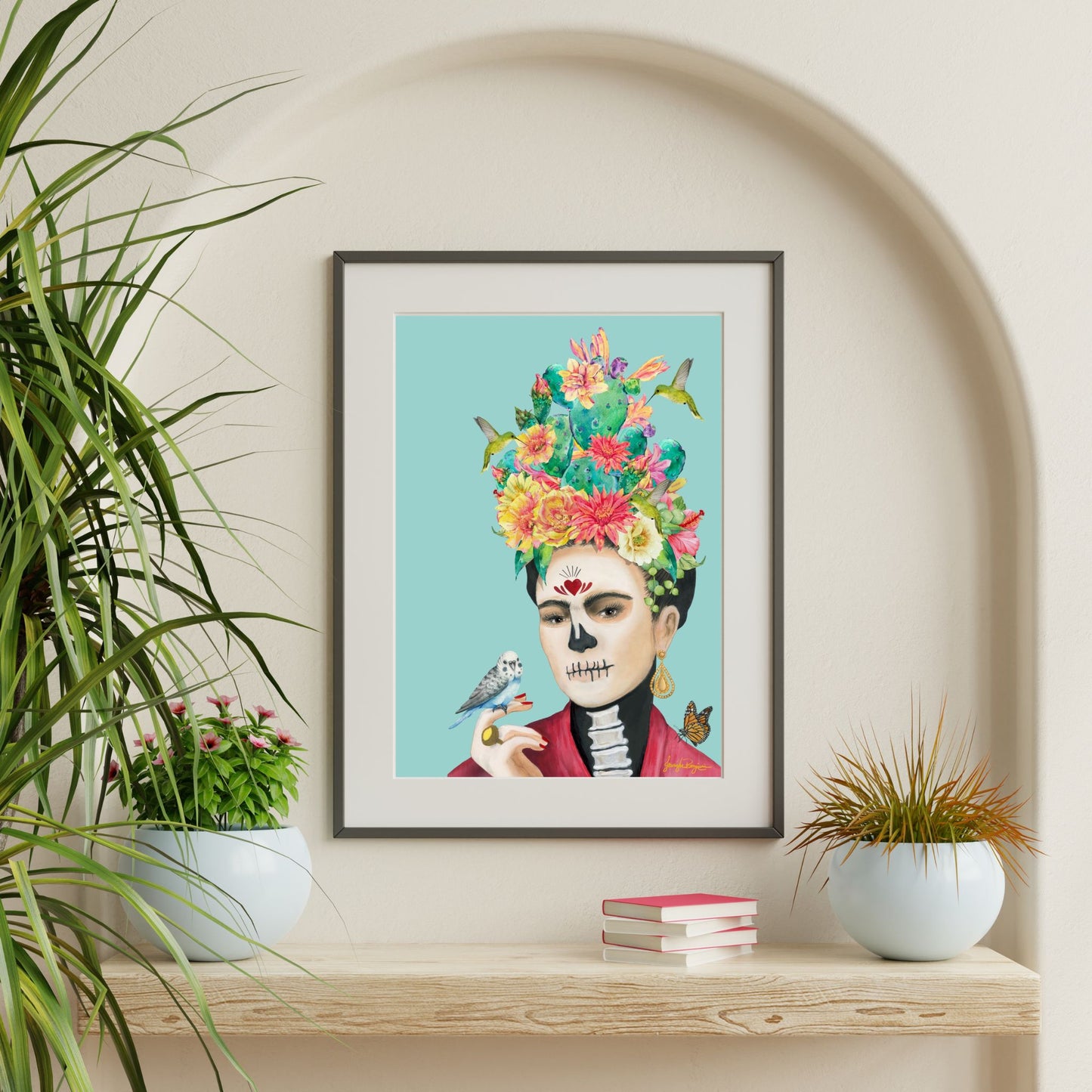 "I Was Never Buried, I was Planted." in Turquoise Fine Art Paper Print