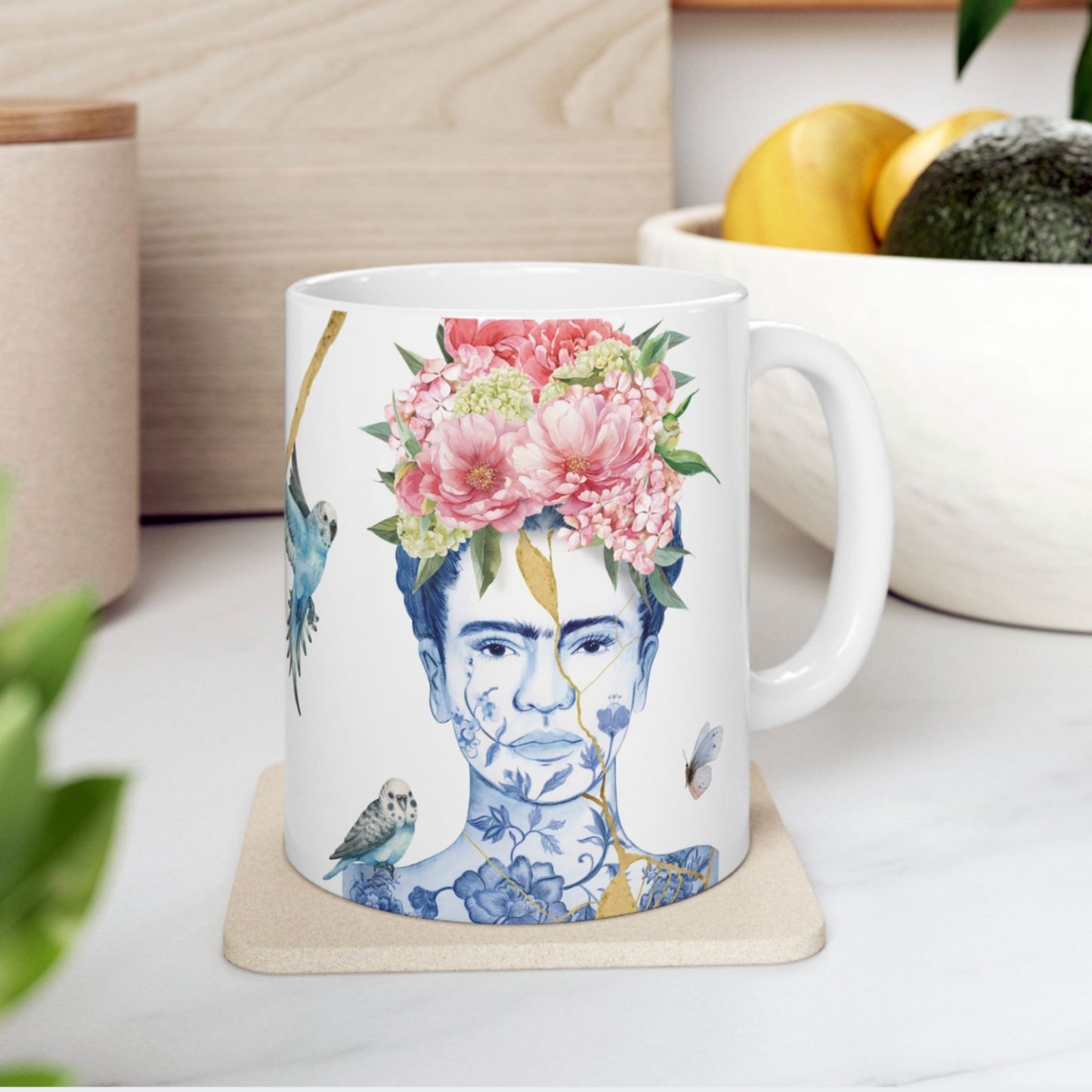 "Strength in Scars..."  Kintsugi Frida Mug