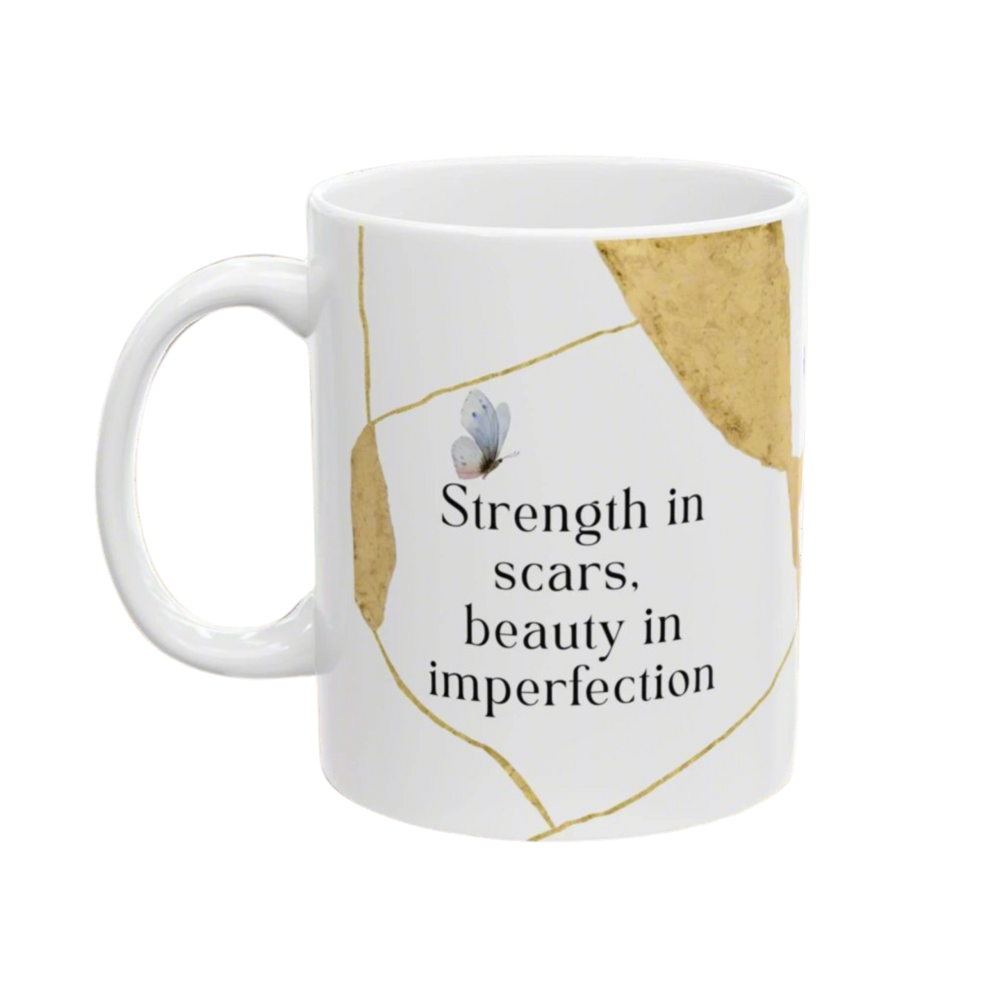 "Strength in Scars..."  Kintsugi Frida Mug