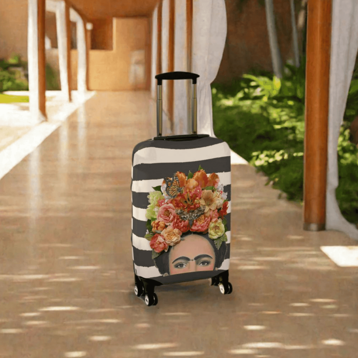 "Frida Emerges": Designer Luggage Covers